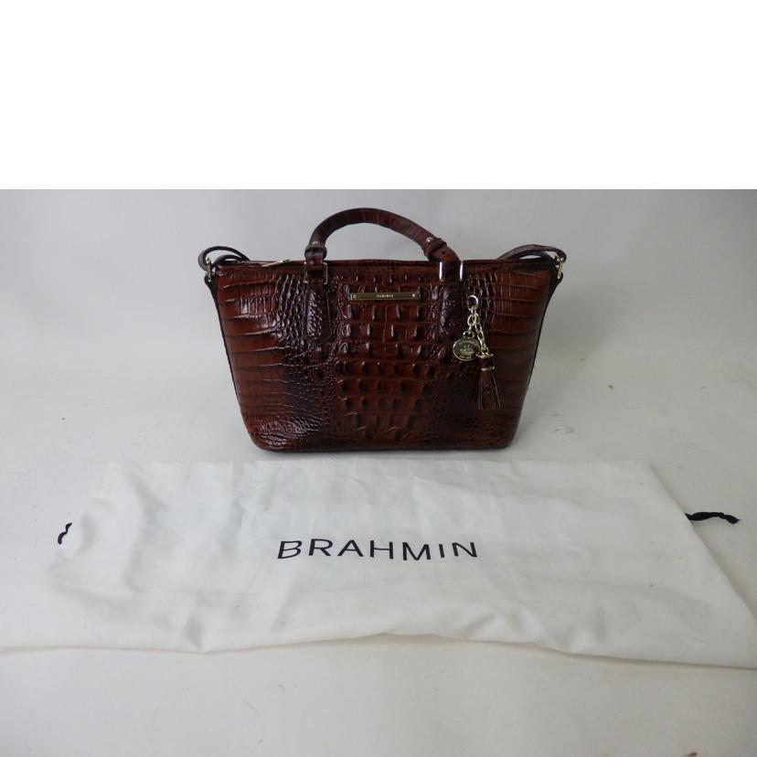 Brehmin ブラーミン/クロコ型押しレザー2WAYバッグ//ABランク/84