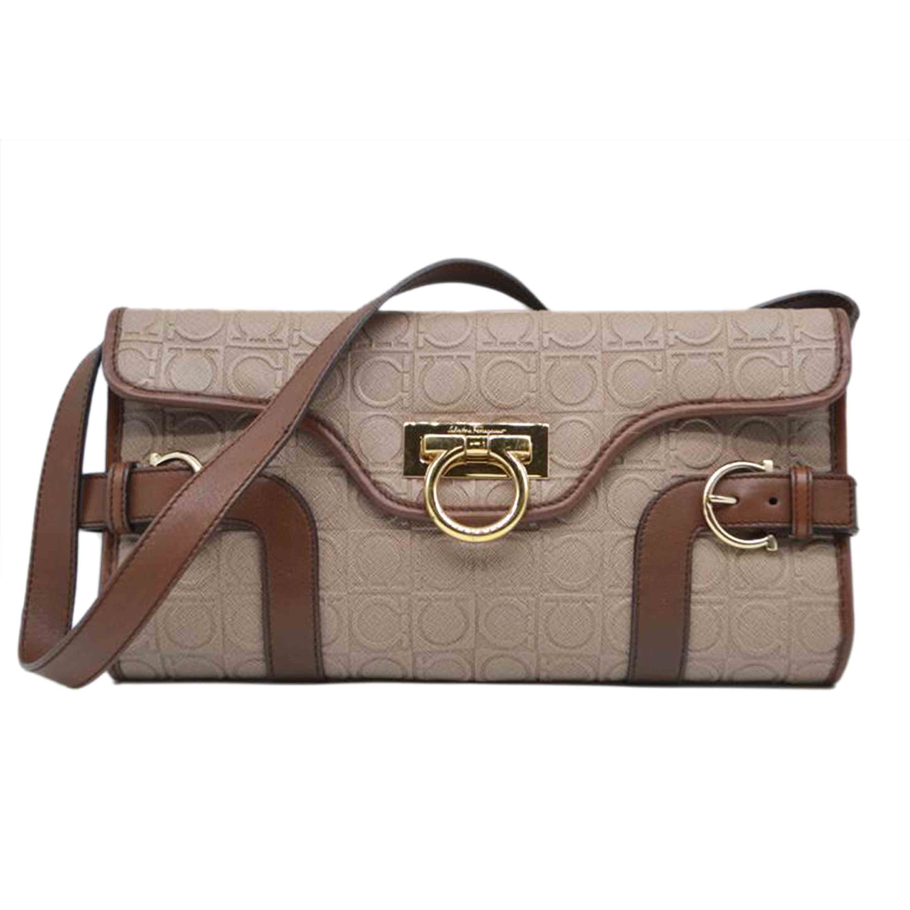 Ferragamo /ガンチーニクラッチレザーワンショルダー/AQ-21_ 4907//ABランク/89