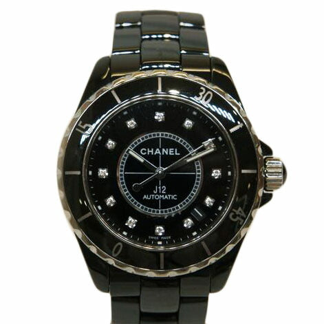 CHANEL シャネル/J12オートマ/12Pダイヤ/黒セラミック/H1626//Z.G.H.60142/Aランク/92