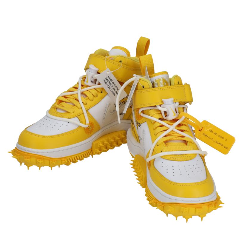 NIKE×Off-White/AIR FORCE1 MID SP LTHR/DR0500 101//Aランク/77
