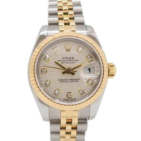 ROLEX ロレックス/デイトジャスト・レディース/サンビーム/新ダイヤ/179173G/4K4*****/ROLEX/Aランク/82【中古】