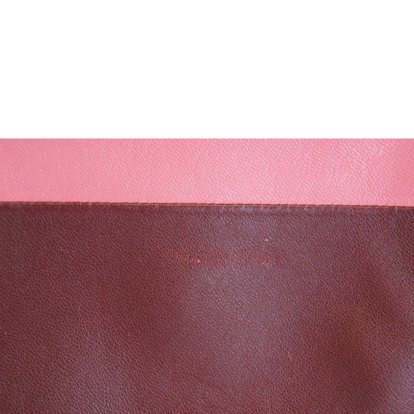 CELINE セリーヌ/クラッチポーチバイカラーピンク//ABランク/92