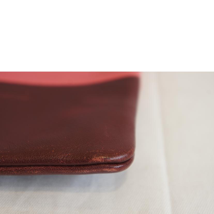 CELINE セリーヌ/クラッチポーチバイカラーピンク//ABランク/92