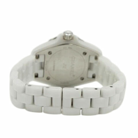 CHANEL シャネル/J12/8Pダイヤ/ホワイトセラミック/QZ/レディース/H2570//O.H.69829/Bランク/75