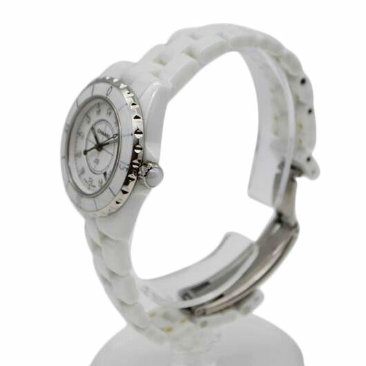 CHANEL シャネル/J12ホワイトセラミック12Pダイヤクォーツ/H1628//D.N.23422/Aランク/89