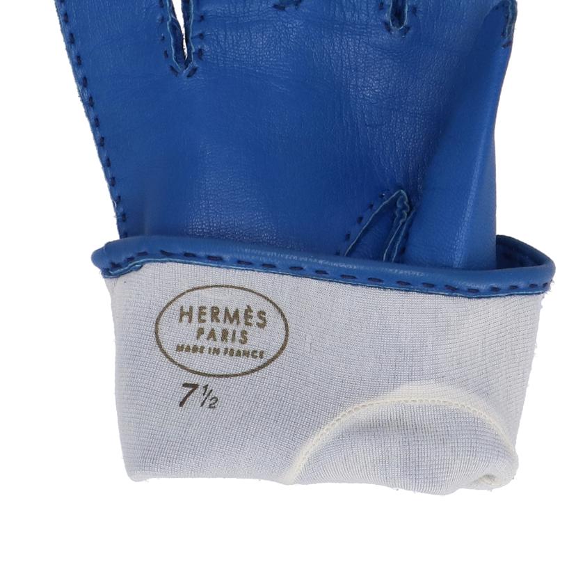 HERMES エルメス/セリエボタンレザーグローブ//Aランク/09