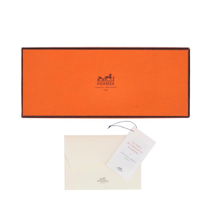 HERMES エルメス/セリエボタンレザーグローブ//Aランク/09