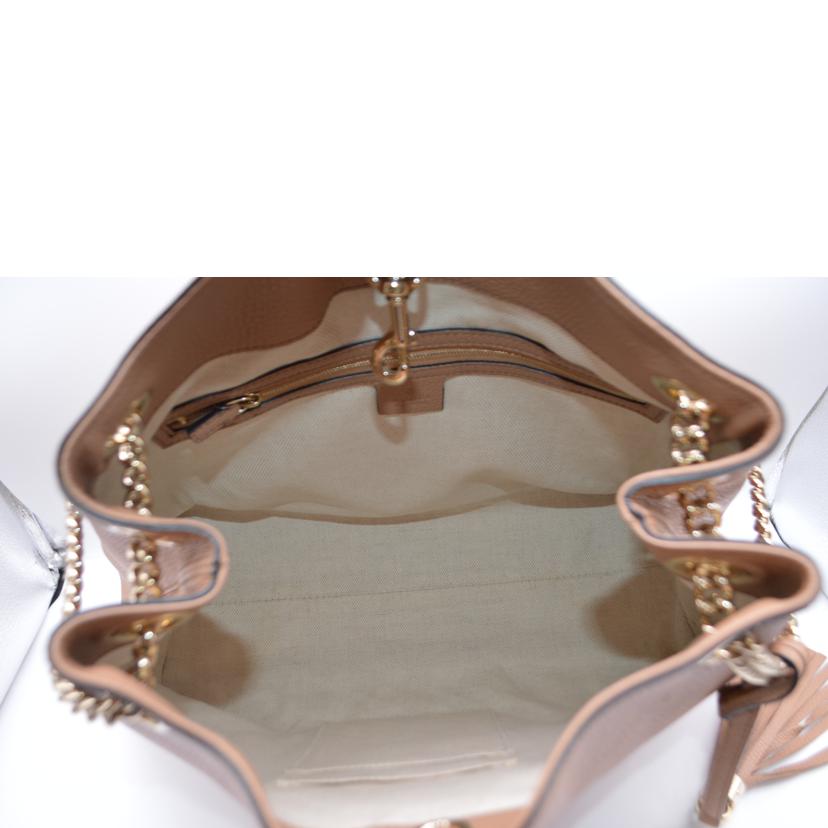 GUCCI/ソーホーインターロッキングGチェーンレザートート/536196//493492/ABランク/89