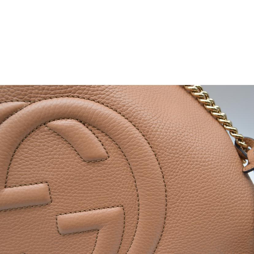 GUCCI/ソーホーインターロッキングGチェーンレザートート/536196//493492/ABランク/89