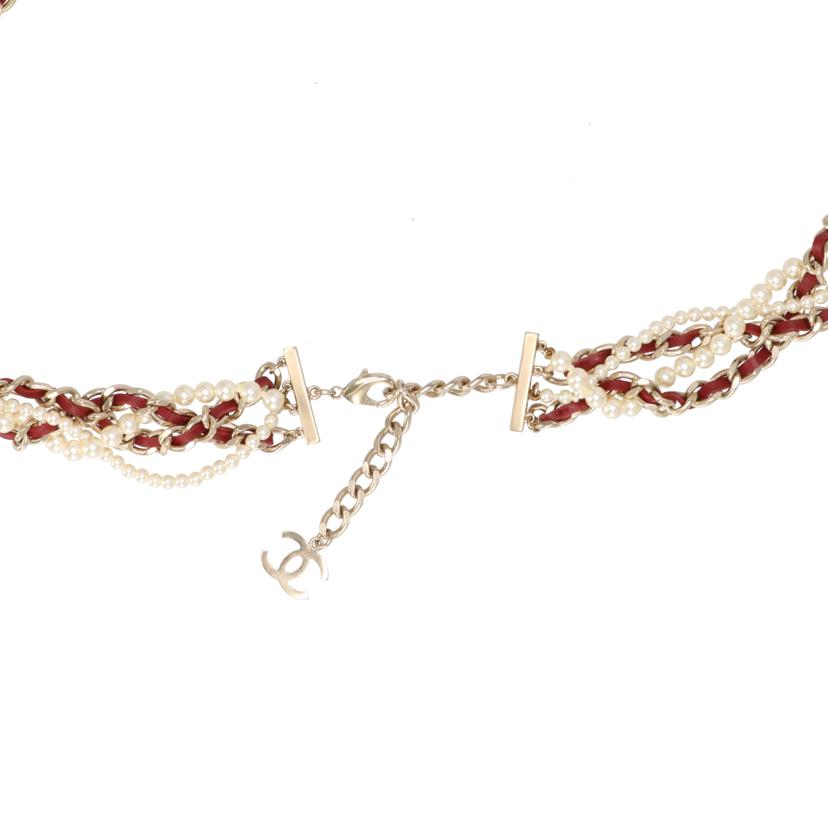 CHANEL シャネル/ココマークフェイクパールチェーンネックレス//B17/B/Aランク/75