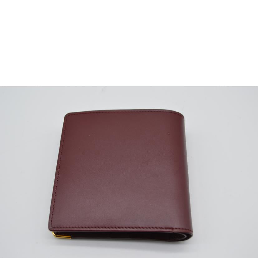 Cartier/マストラインコンパクトレザー財布/ボルドー/L3000451-EK//LK088148/Aランク/89