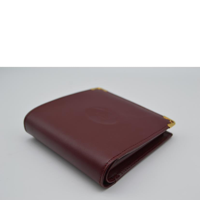 Cartier/マストラインコンパクトレザー財布/ボルドー/L3000451-EK//LK088148/Aランク/89