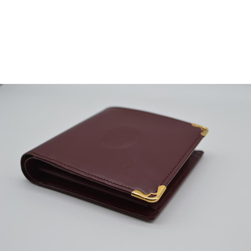 Cartier/マストラインコンパクトレザー財布/ボルドー/L3000451-EK//LK088148/Aランク/89