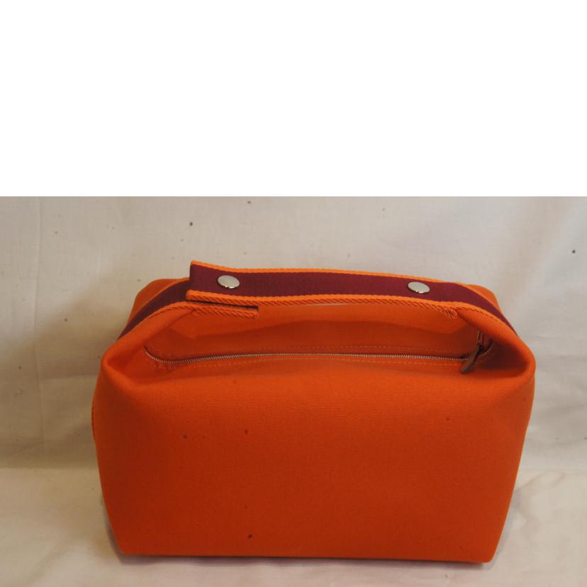 HERMES エルメス/ブリッドアブラックGM/キャンバスオレンジ//SAランク/92