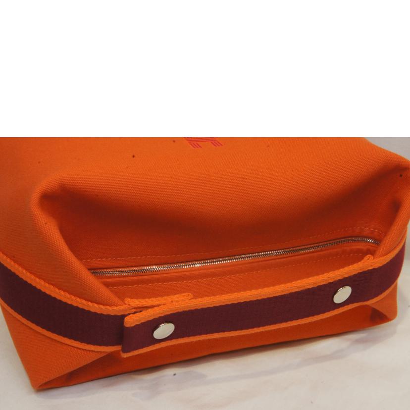 HERMES エルメス/ブリッドアブラックGM/キャンバスオレンジ//SAランク/92