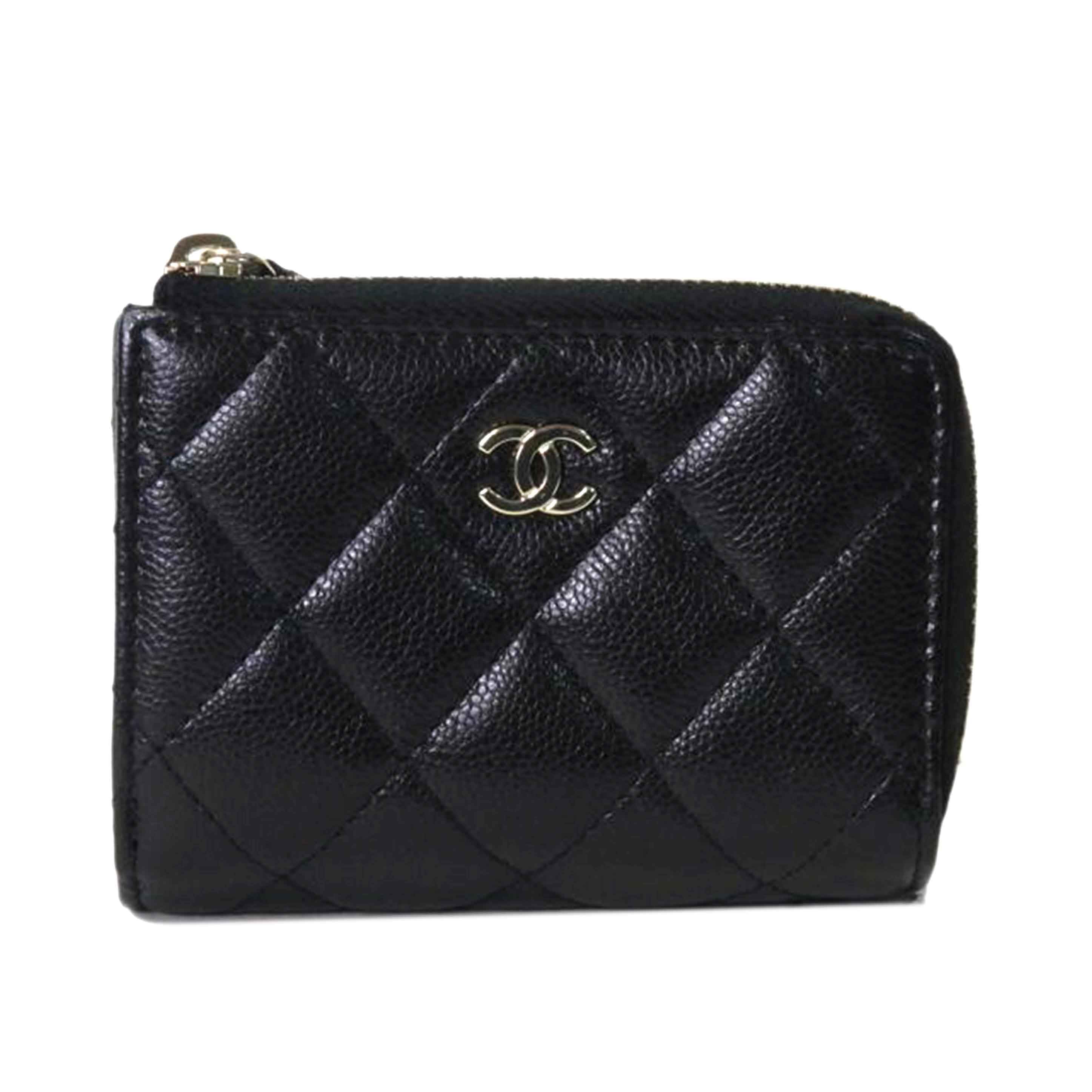 CHANEL シャネル/ココマークスモールウォレット/キャビアスキン3つ折り財布/AP3177B10583 C3906//X93*****/Aランク/84