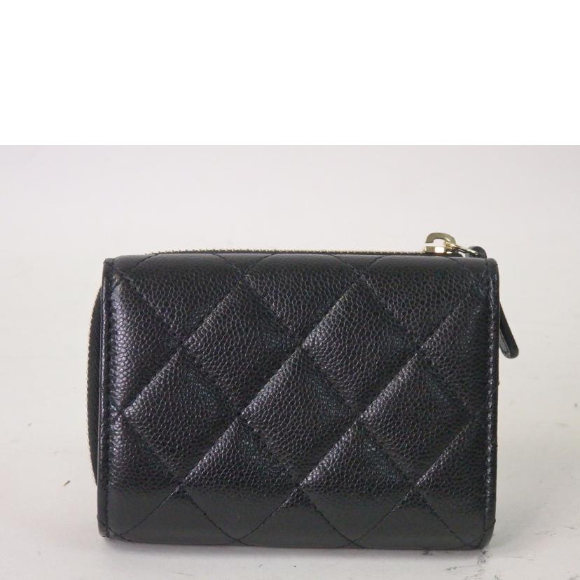 CHANEL シャネル/ココマークスモールウォレット/キャビアスキン3つ折り財布/AP3177B10583 C3906//X93*****/Aランク/84