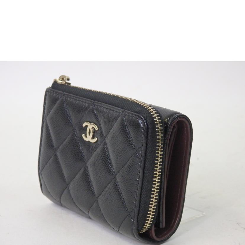CHANEL シャネル/ココマークスモールウォレット/キャビアスキン3つ折り財布/AP3177B10583 C3906//X93*****/Aランク/84