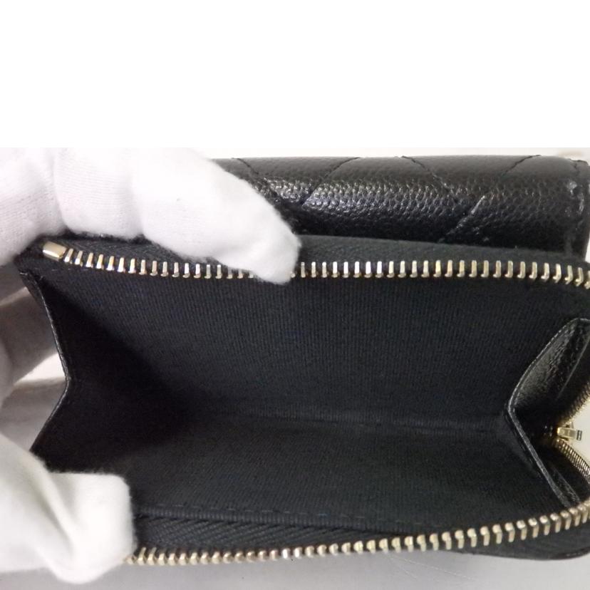 CHANEL シャネル/ココマークスモールウォレット/キャビアスキン3つ折り財布/AP3177B10583 C3906//X93*****/Aランク/84
