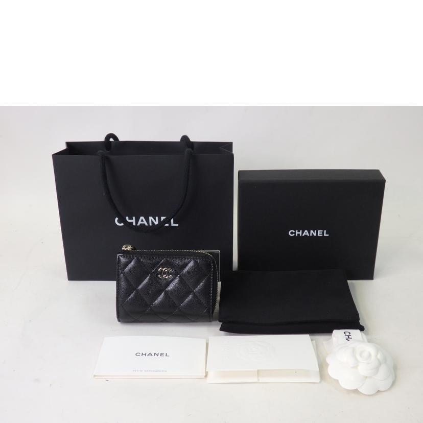 CHANEL シャネル/ココマークスモールウォレット/キャビアスキン3つ折り財布/AP3177B10583 C3906//X93*****/Aランク/84