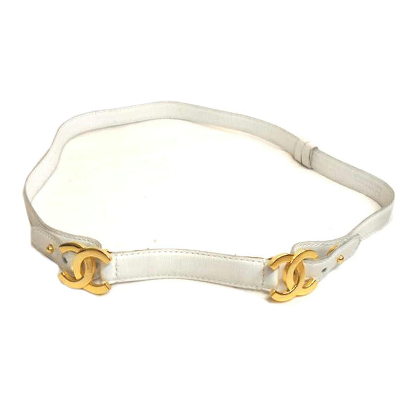 CHANEL シャネル/ダブルココマークレザーベルト//C024/ABランク/92