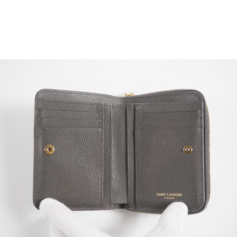 SAINT LAURENT サンローラン/二つ折り財布/タイニーウォレット/グレー/532867//ABランク/79
