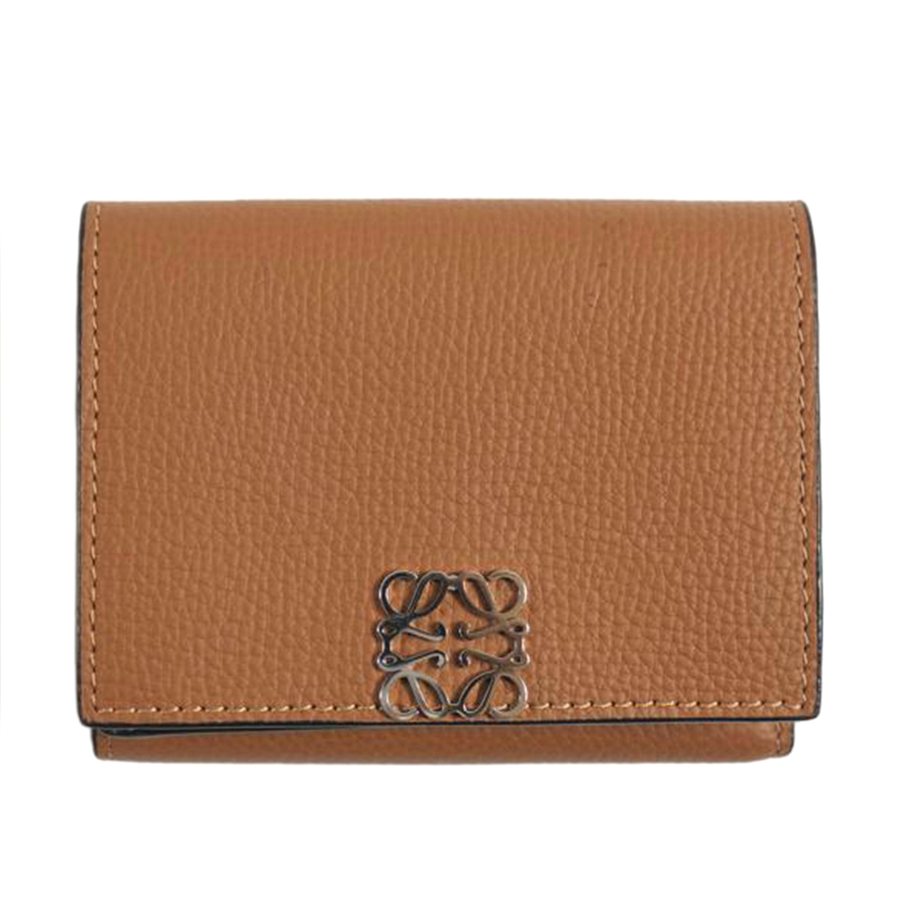 LOEWE ロエベ/三つ折りミニ財布/アナグラム/トリフォルド/茶/C660Z40X04//ABランク/79