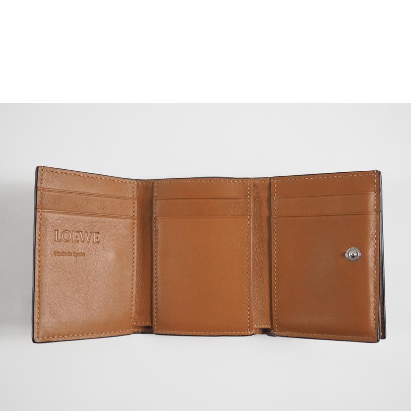 LOEWE ロエベ/三つ折りミニ財布/アナグラム/トリフォルド/茶/C660Z40X04//ABランク/79