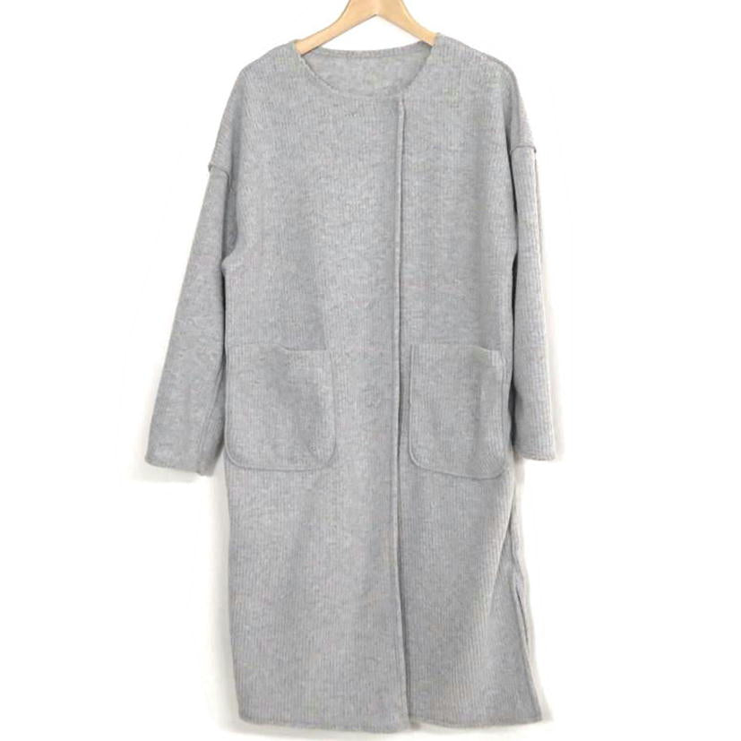 W closet ダブルクローゼット/針抜キニットソー ノーカラーコート/320723//SAランク/81