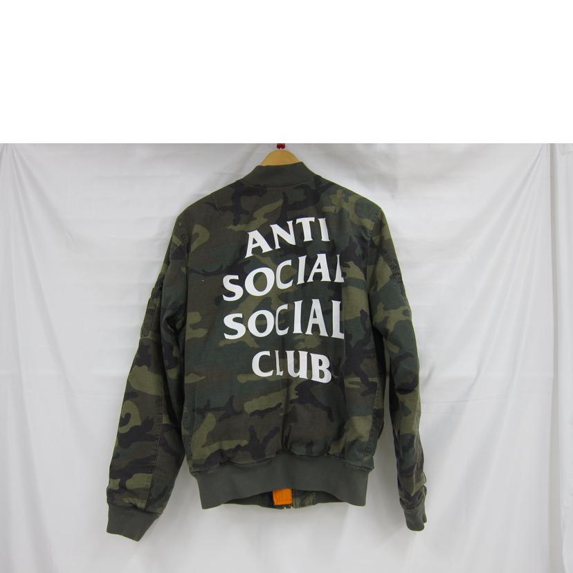 ALPHA×ANTI SOCIAL SOCIAL CLUB アルファ/迷彩MA-1//Bランク/82