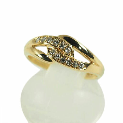 /K18 D0.12ct ダイヤリング/4.4g//25212/ABランク/79