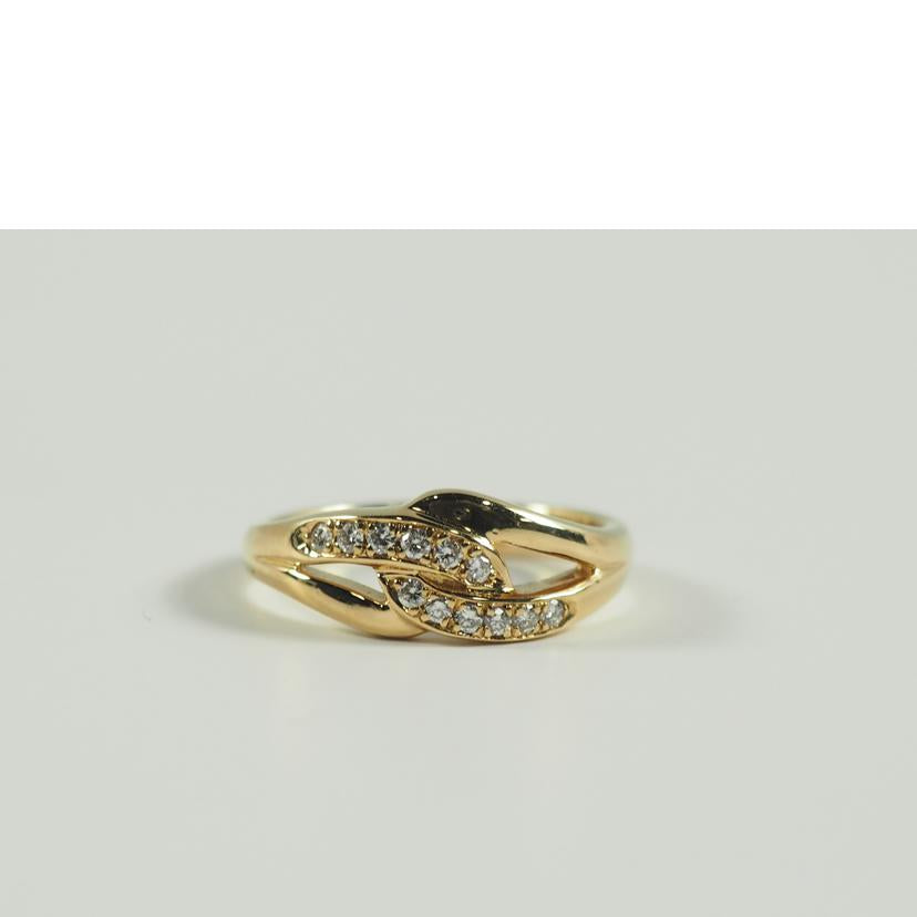 /K18 D0.12ct ダイヤリング/4.4g//25212/ABランク/79