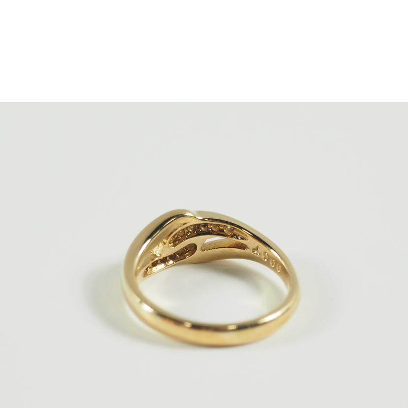 /K18 D0.12ct ダイヤリング/4.4g//25212/ABランク/79
