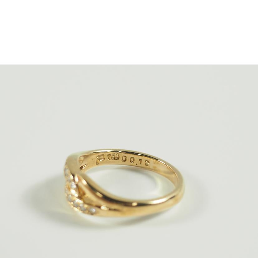 /K18 D0.12ct ダイヤリング/4.4g//25212/ABランク/79
