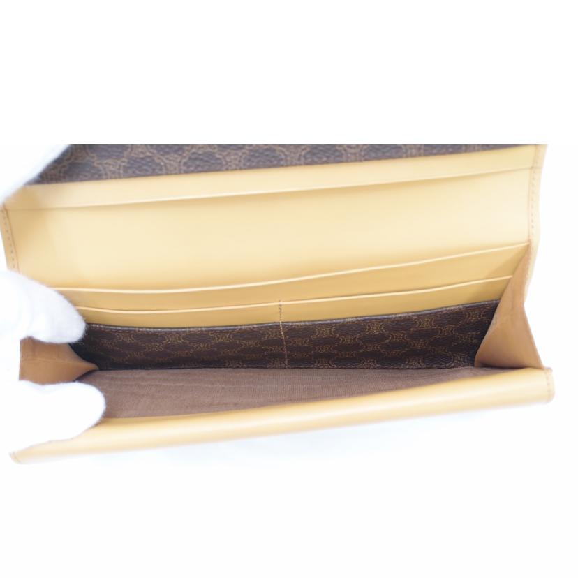 CELINE セリーヌ 茶 レディース /マカダム柄二つ折り長財布/ブラウン//M15**/Aランク/69