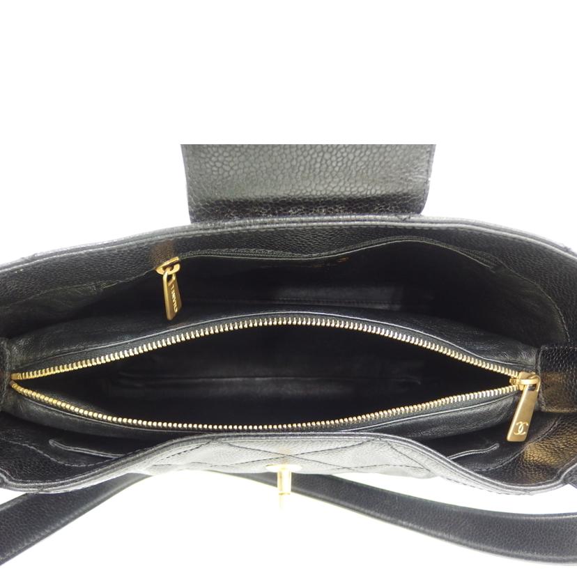 CHANEL シャネル/キャビアスキンココマークターンロックハンド//645****/Bランク/82