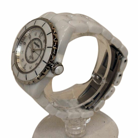 CHANEL シャネル/J12/8Pダイヤホワイトシェル文字盤/セラミック/QZ/H2422//X.C.F.08625/ABランク/92