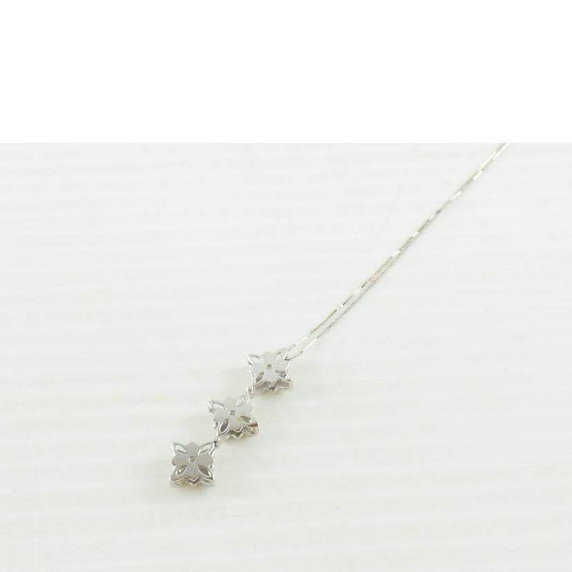 /K18WGダイヤネックレス0.11//ABランク/64