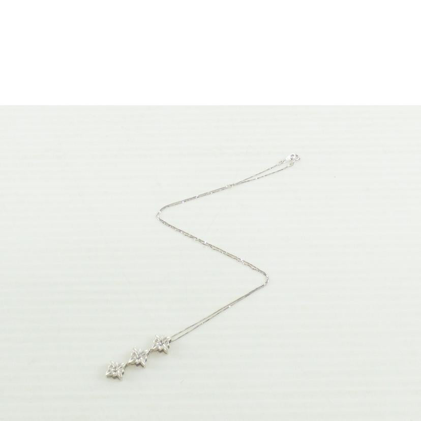 /K18WGダイヤネックレス0.11//ABランク/64