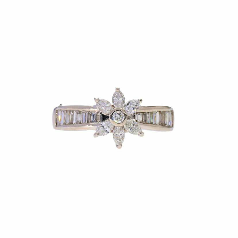 / PT900ダイヤリング0.60/0.37/0.03ct//Aランク/75