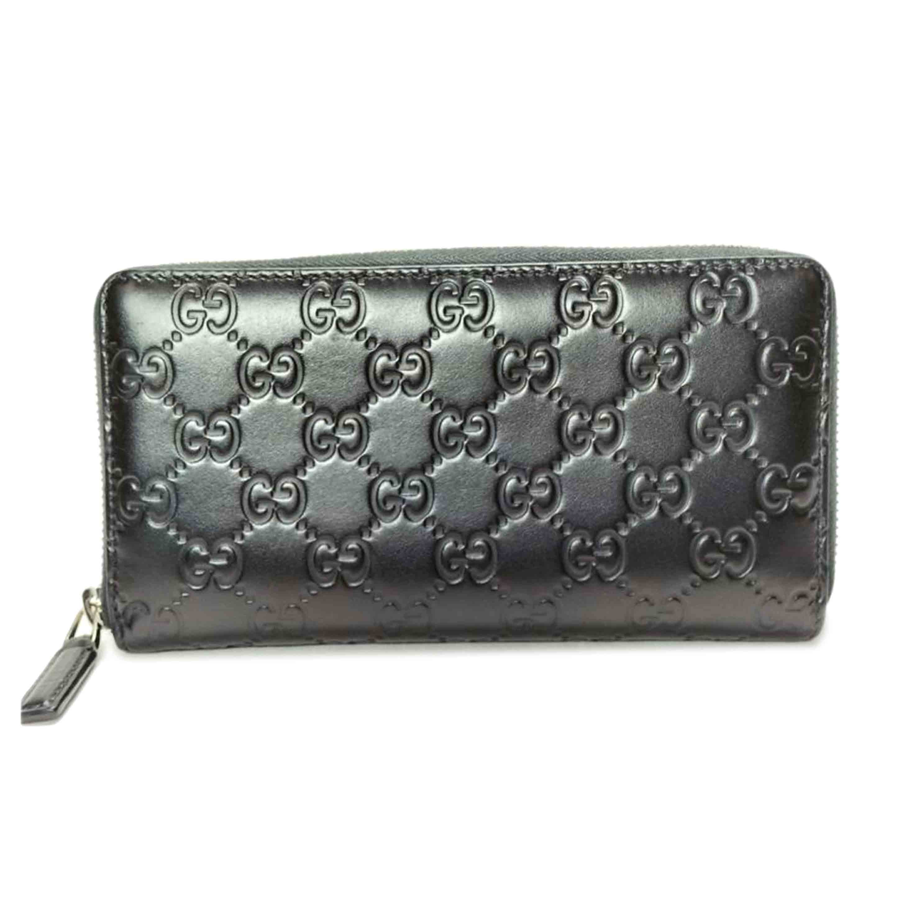 GUCCI グッチ/シマ レザー ラウンドファスナー/307987//095*/Bランク/52