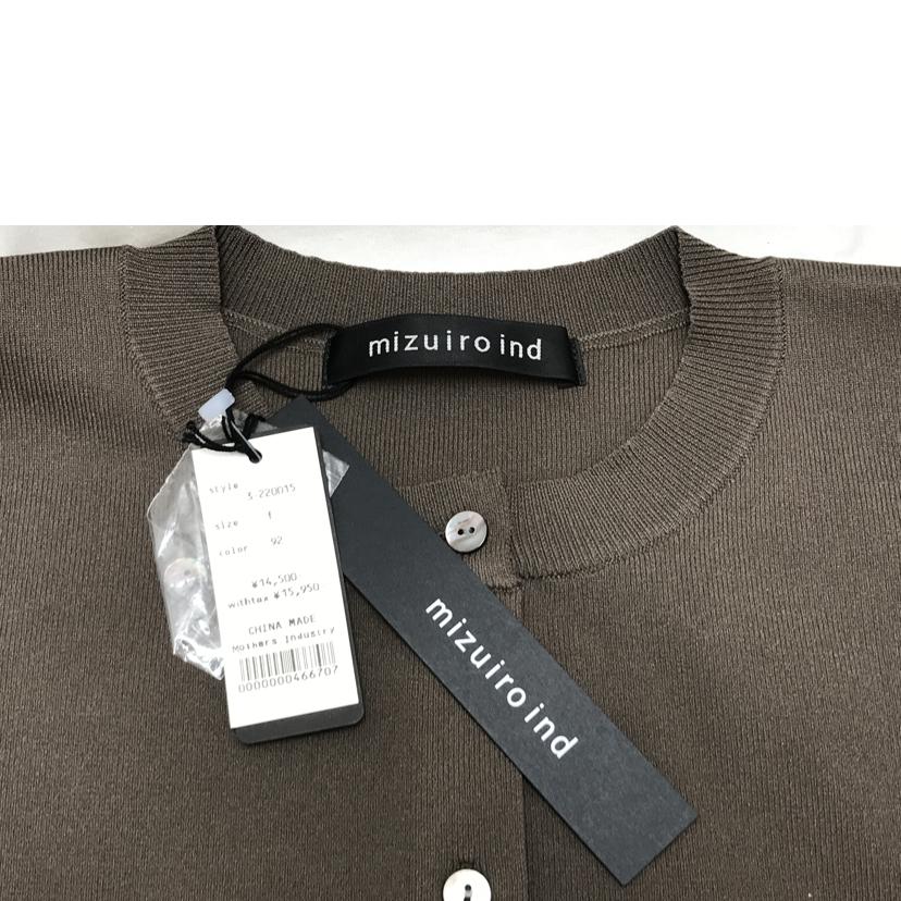 mizuiro ind ミズイロインド/クルーネック ショートカーディガン グレイベージュ/3-220015//SAランク/51