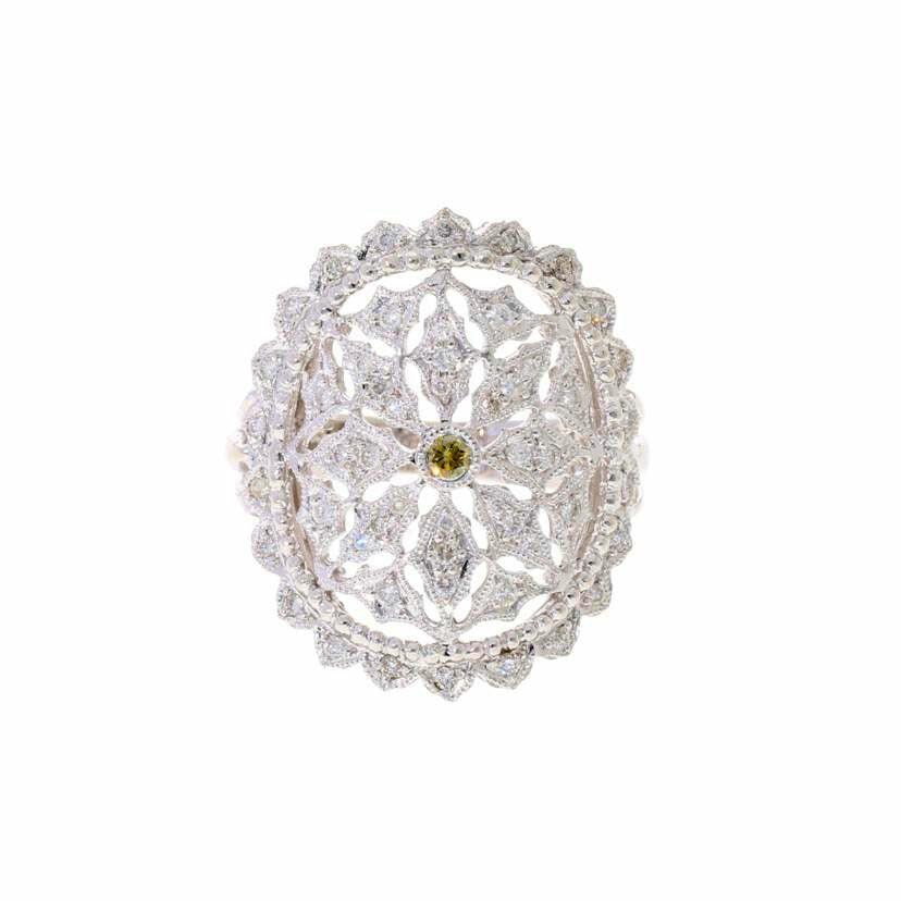 / K18ダイヤリング0.43ct//ABランク/75