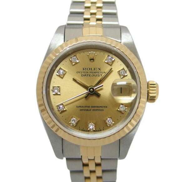 ROLEX ロレックス/デイトジャスト/10Pダイヤ/シャンパン文字盤/自動巻き/69173G//X175336/Aランク/04