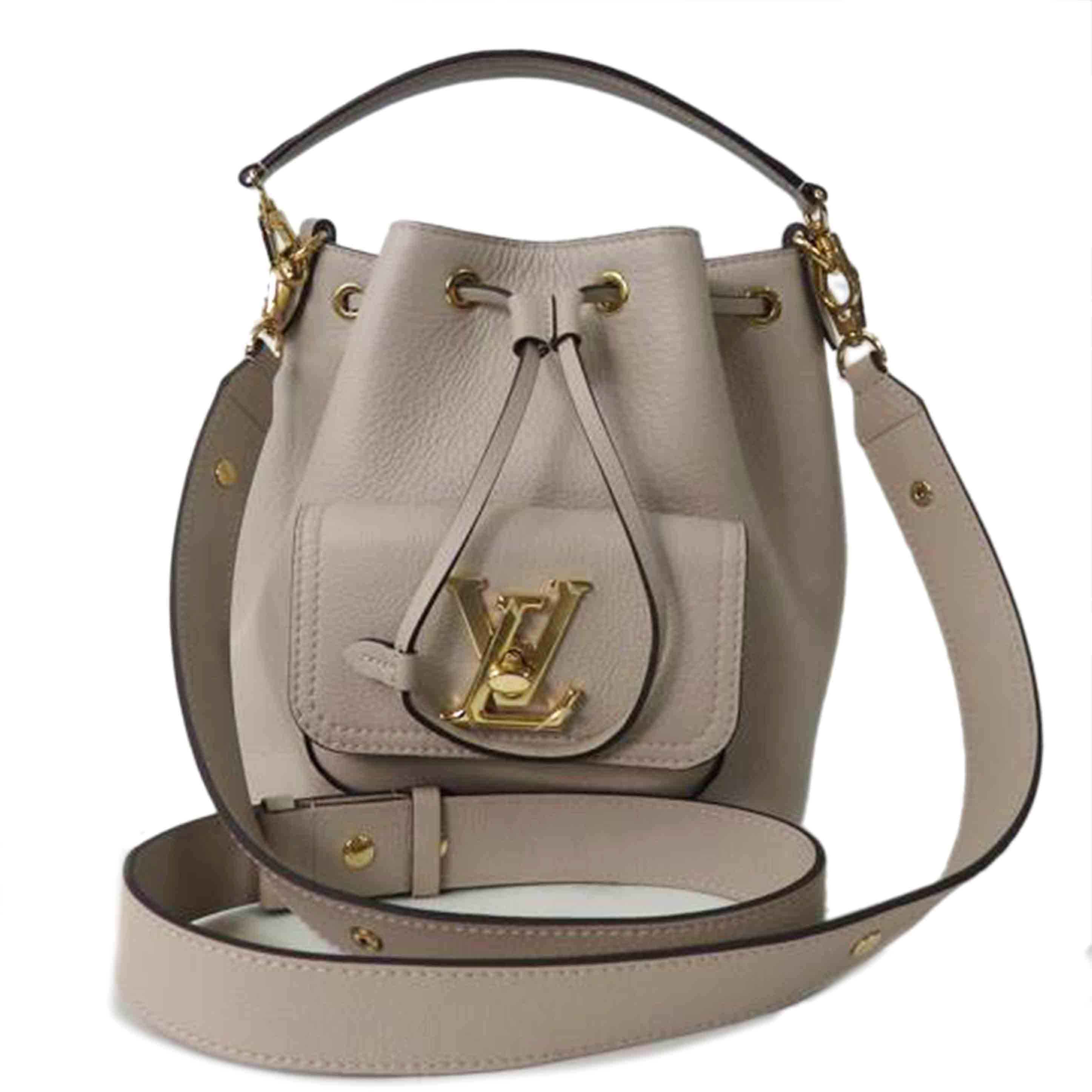 LV ルイ・ヴィトン/ロックミー・バケットNV/グレインカーフ/グレージュ/M57688//RFI****/SAランク/84