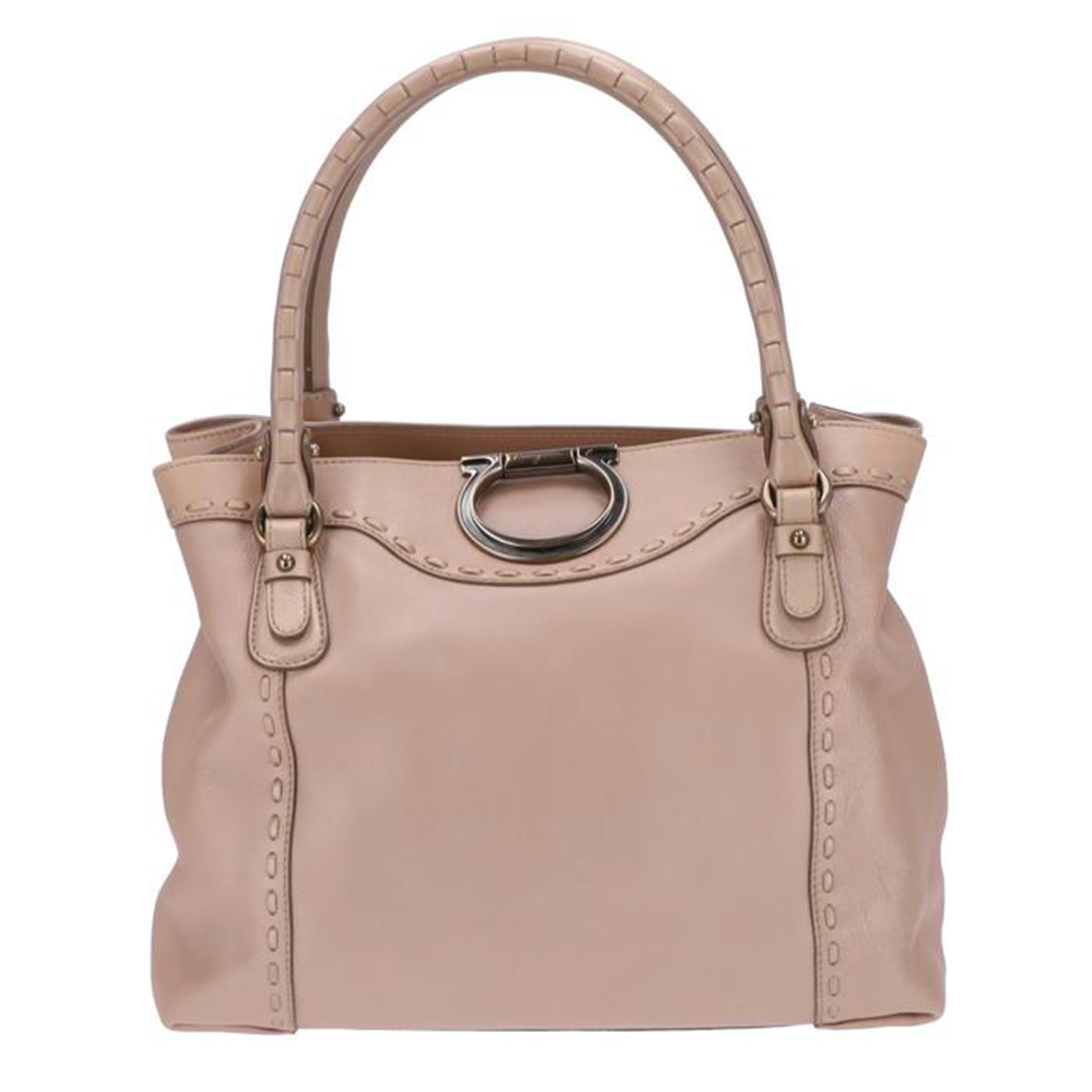 S.Ferragamo S.Ferragamo/ガンチーニ/レザーハンドバッグ/ピンク//EZ-21 C089/ABランク/75