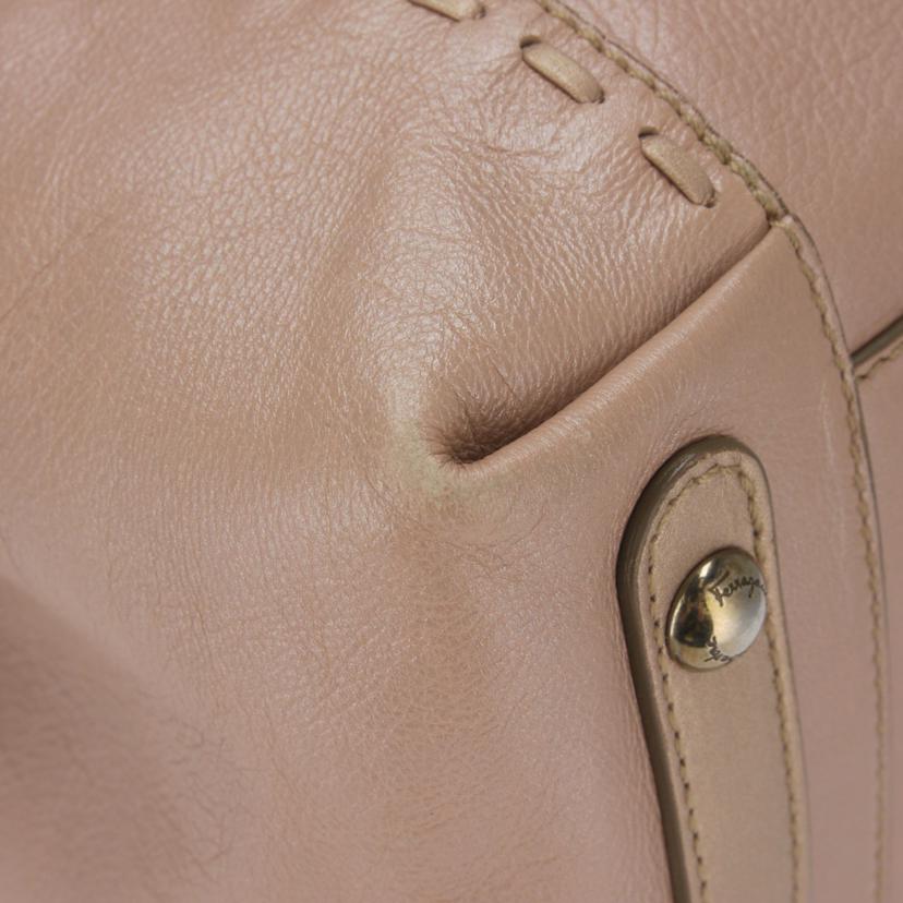 S.Ferragamo S.Ferragamo/ガンチーニ/レザーハンドバッグ/ピンク//EZ-21 C089/ABランク/75