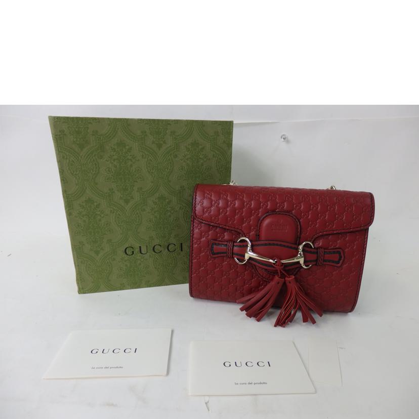 GUCCI グッチ/マイクログッチシマホースビットエミリーチェーンショルダー/449636//493***/Aランク/84