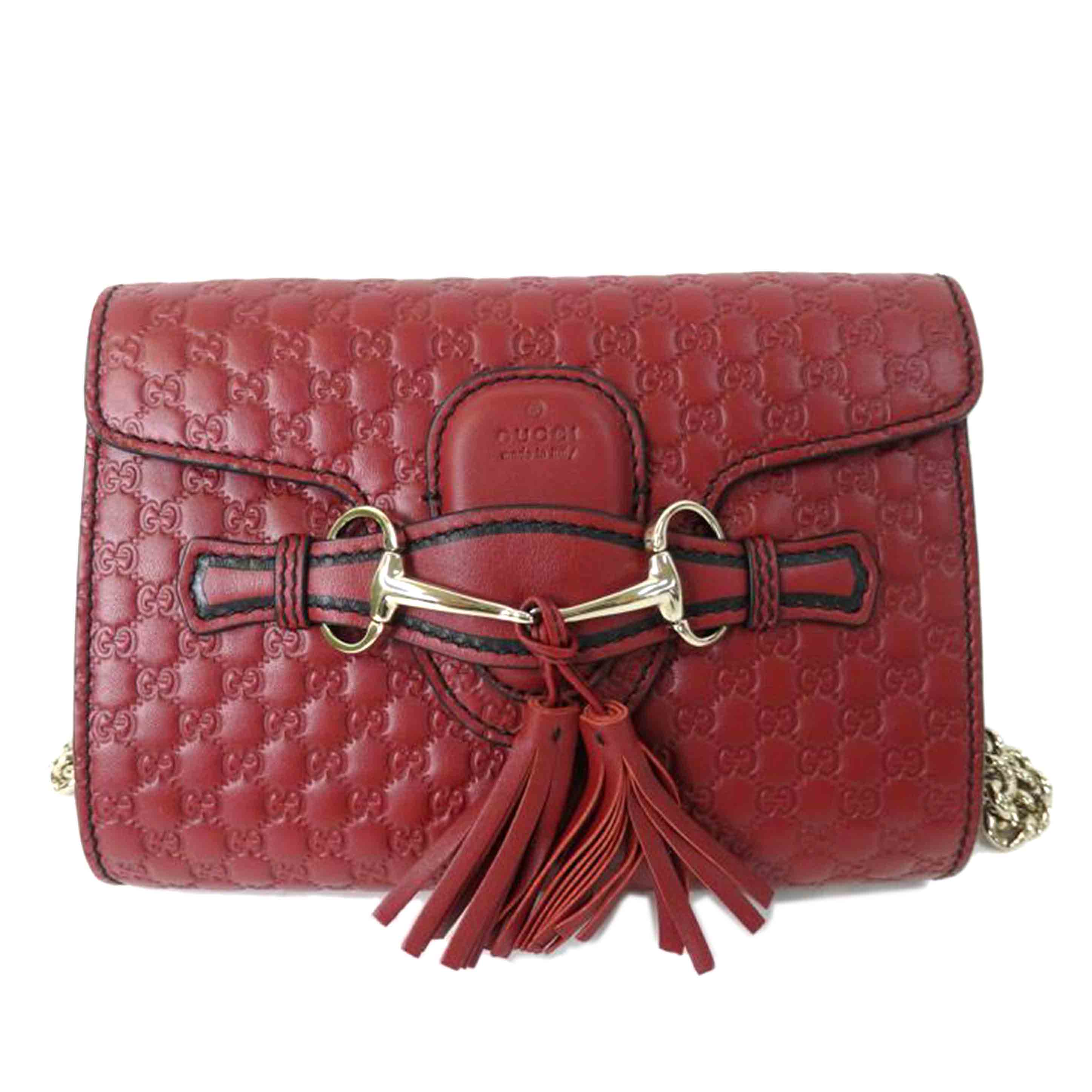 GUCCI グッチ/マイクログッチシマホースビットエミリーチェーンショルダー/449636//493***/Aランク/84