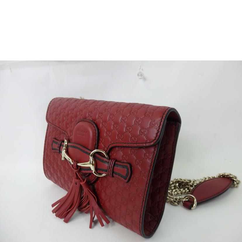 GUCCI グッチ/マイクログッチシマホースビットエミリーチェーンショルダー/449636//493***/Aランク/84